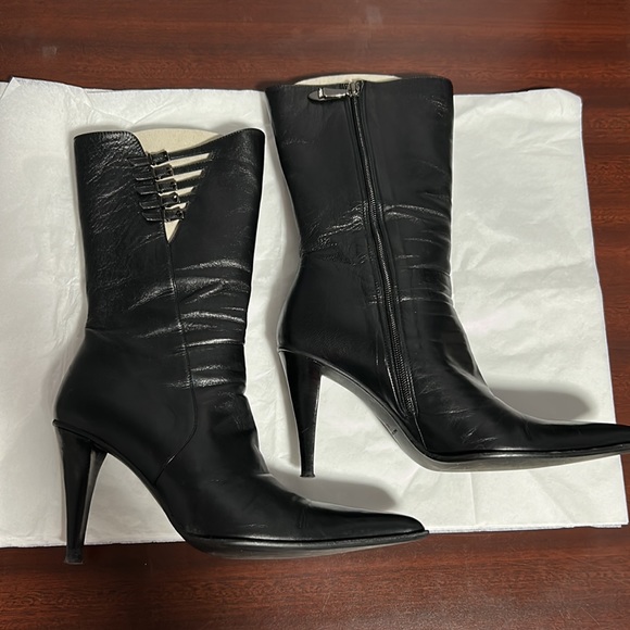Enrico Del Gatto High Heel Leather Boots - Picture 3 of 13